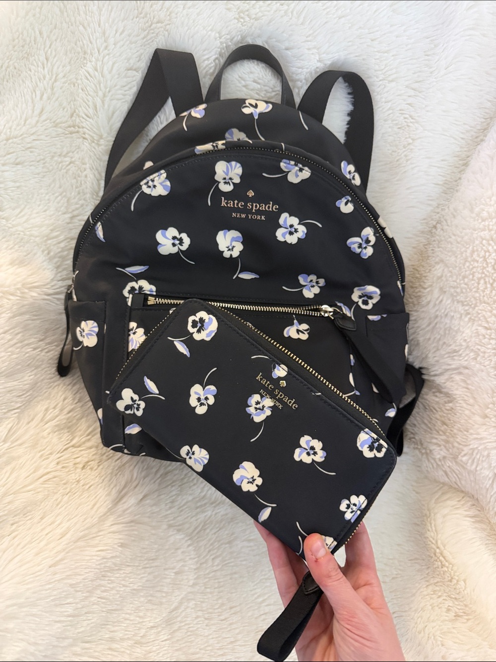 kate spade Chelsea Daisy Backpack + Wallet